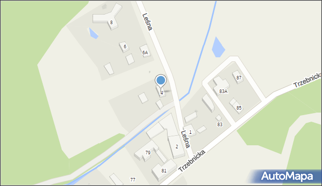Szczodre, Leśna, 4, mapa Szczodre