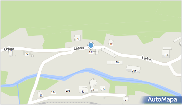 Szczytna, Leśna, 24b, mapa Szczytna