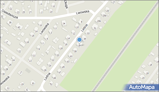 Szczytno, Leśna, 37, mapa Szczytno
