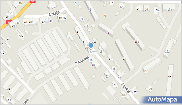 Szczytno, Leyka Fryderyka, 14, mapa Szczytno