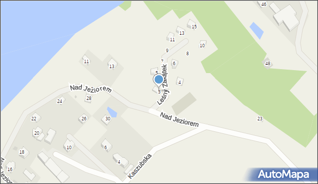 Sznurki, Leśny Zakątek, 3, mapa Sznurki