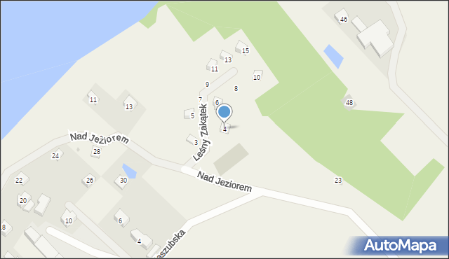 Sznurki, Leśny Zakątek, 4, mapa Sznurki