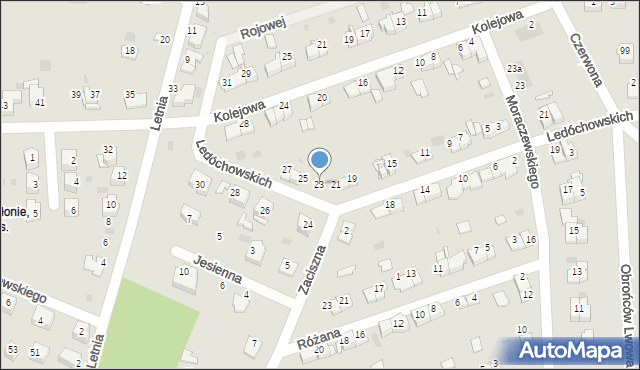 Tarnów, Ledóchowskich, 23, mapa Tarnów
