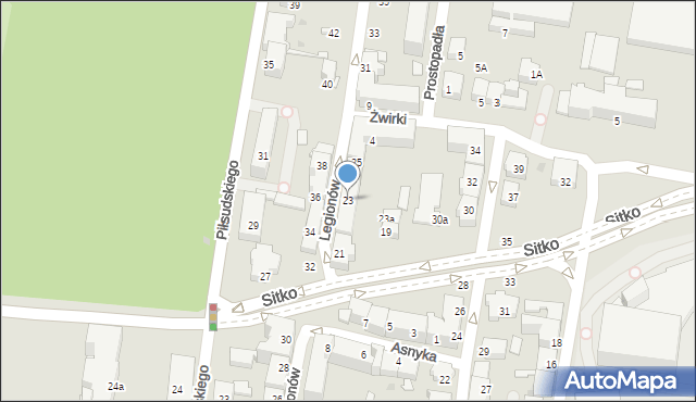 Tarnów, Legionów, 23, mapa Tarnów