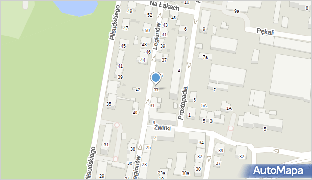 Tarnów, Legionów, 33, mapa Tarnów