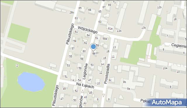 Tarnów, Legionów, 55, mapa Tarnów