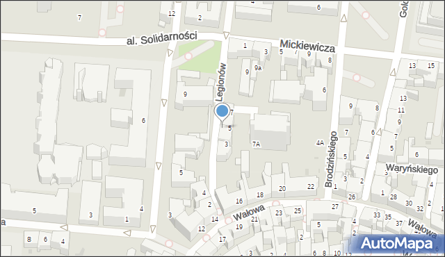 Tarnów, Legionów, 5a, mapa Tarnów