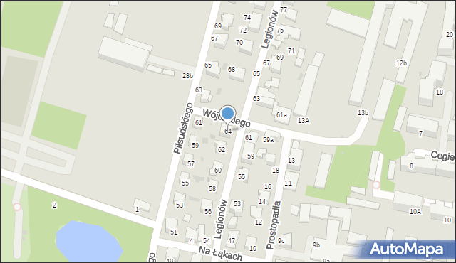 Tarnów, Legionów, 64, mapa Tarnów