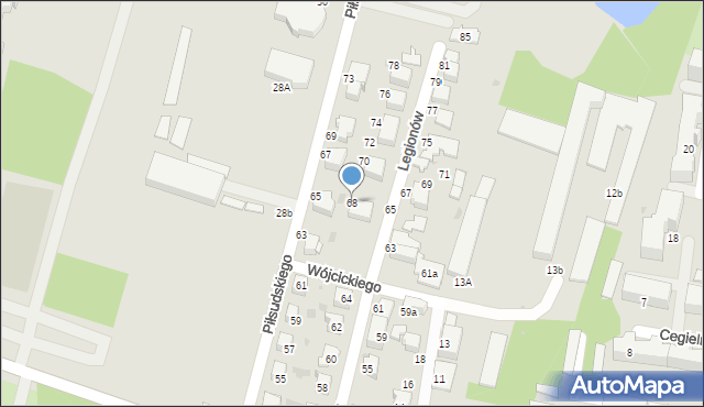 Tarnów, Legionów, 68, mapa Tarnów