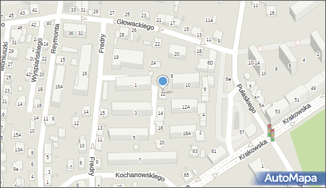 Tarnów, Lelewela Joachima, 12, mapa Tarnów