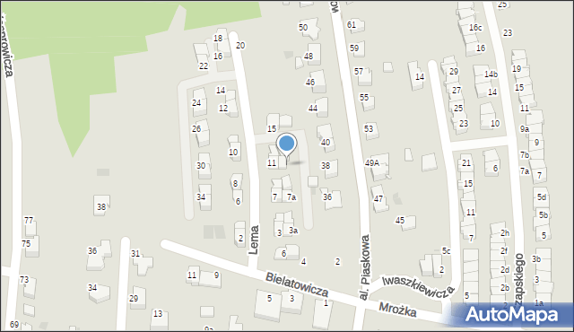 Tarnów, Lema Stanisława, 11a, mapa Tarnów