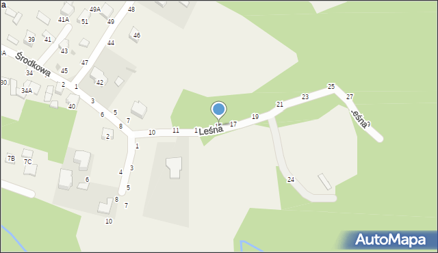 Tarnowiec, Leśna, 15, mapa Tarnowiec