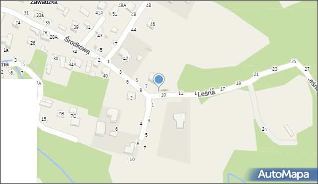 Tarnowiec, Leśna, 9, mapa Tarnowiec