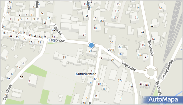 Tarnowskie Góry, Legionów, 37/II, mapa Tarnowskie Góry
