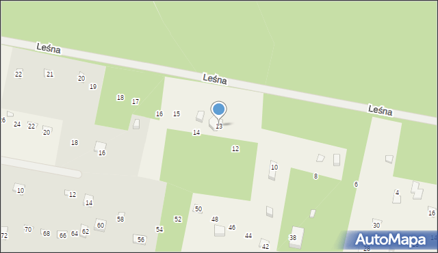 Tartak Brzózki, Leśna, 13, mapa Tartak Brzózki