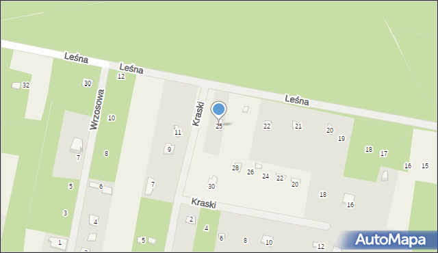 Tartak Brzózki, Leśna, 25, mapa Tartak Brzózki