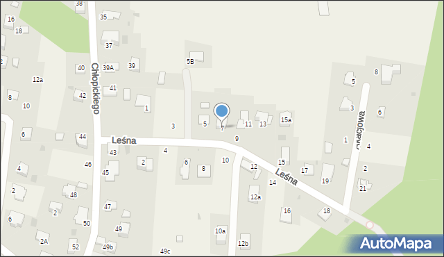 Tenczynek, Leśna, 7, mapa Tenczynek