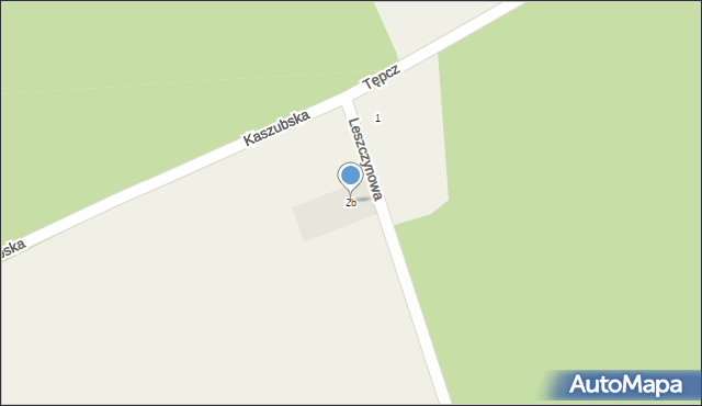Tępcz, Leszczynowa, 2b, mapa Tępcz