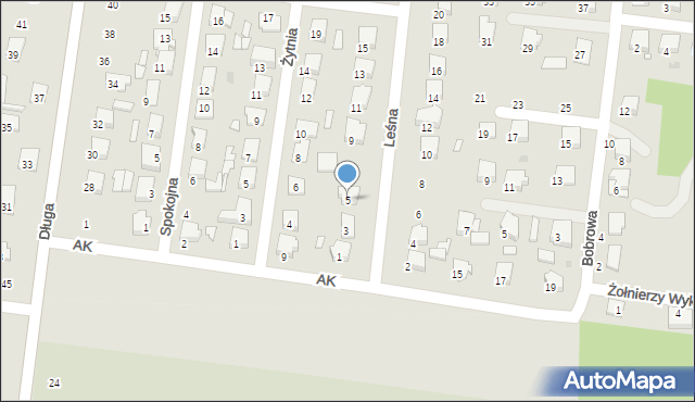 Tłuszcz, Leśna, 5, mapa Tłuszcz
