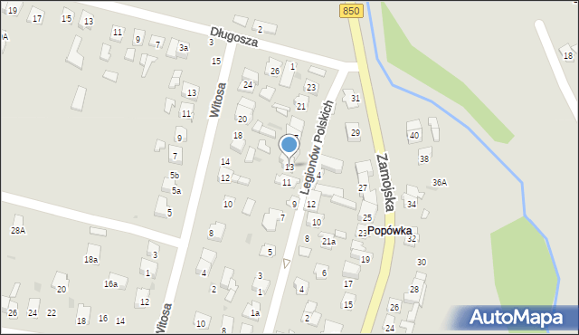 Tomaszów Lubelski, Legionów Polskich, 13, mapa Tomaszów Lubelski