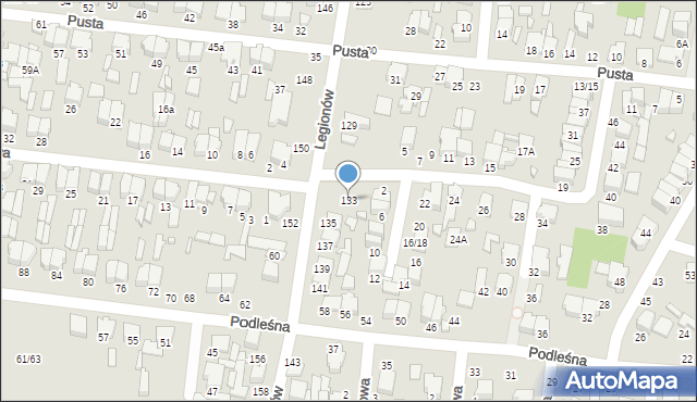 Tomaszów Mazowiecki, Legionów, 133, mapa Tomaszów Mazowiecki