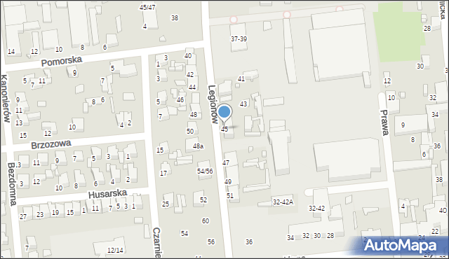 Tomaszów Mazowiecki, Legionów, 45, mapa Tomaszów Mazowiecki