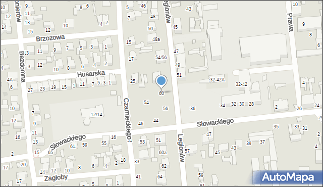 Tomaszów Mazowiecki, Legionów, 60, mapa Tomaszów Mazowiecki