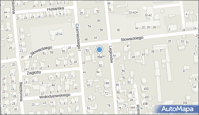 Tomaszów Mazowiecki, Legionów, 60a, mapa Tomaszów Mazowiecki