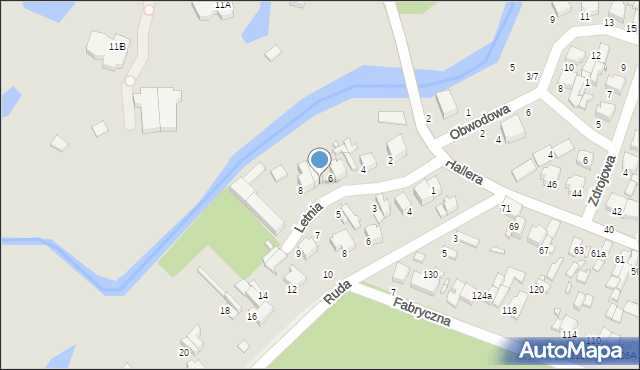 Tomaszów Mazowiecki, Letnia, 8a, mapa Tomaszów Mazowiecki