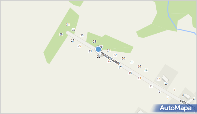 Tomaszowice, Leszczynowa, 21, mapa Tomaszowice