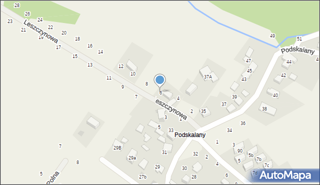 Tomaszowice, Leszczynowa, 6, mapa Tomaszowice