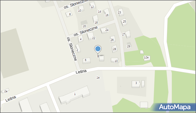 Tomaszowo, Leśna, 8, mapa Tomaszowo