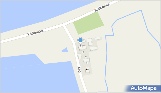 Tomice, Łęg, 3, mapa Tomice