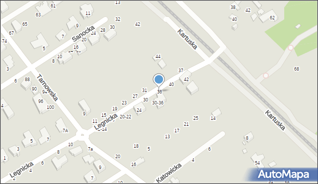 Toruń, Legnicka, 36, mapa Torunia