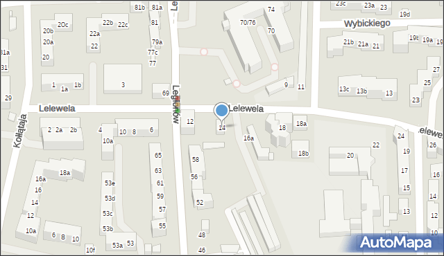 Toruń, Lelewela Joachima, 14, mapa Torunia