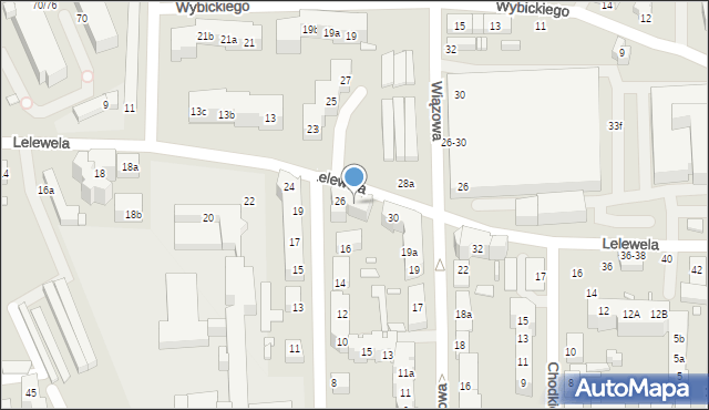 Toruń, Lelewela Joachima, 28, mapa Torunia