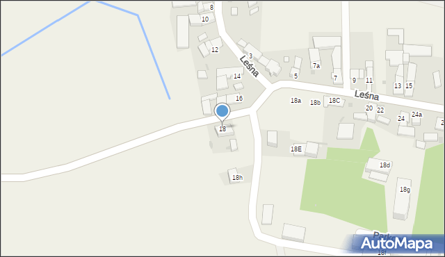 Trawniki, Leśna, 18, mapa Trawniki