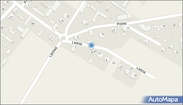 Troszyn, Leśna, 4, mapa Troszyn