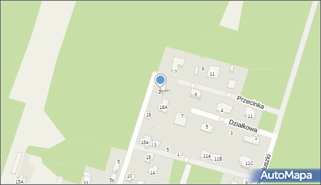 Truskaw, Leśnej Polanki, 20, mapa Truskaw