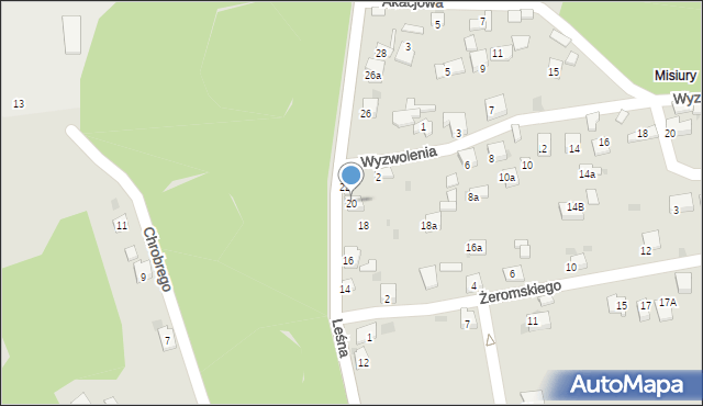 Trzebinia, Leśna, 20, mapa Trzebinia