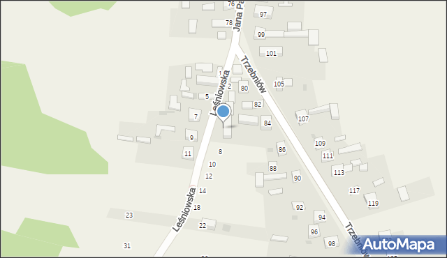 Trzebniów, Leśniowska, 6, mapa Trzebniów