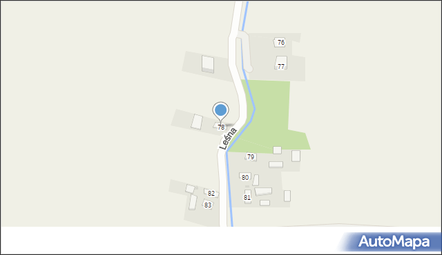 Trzeboś, Leśna, 78, mapa Trzeboś