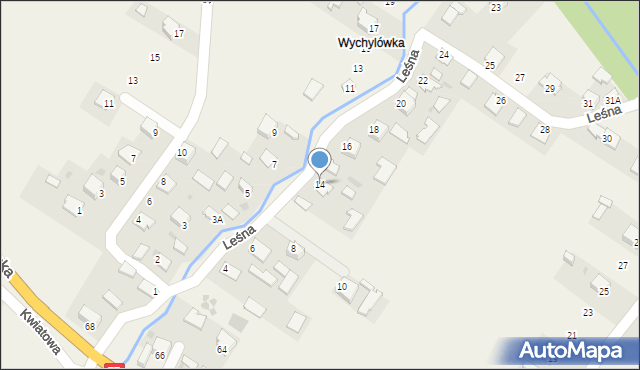 Tuczempy, Leśna, 14, mapa Tuczempy