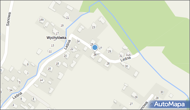 Tuczempy, Leśna, 26, mapa Tuczempy