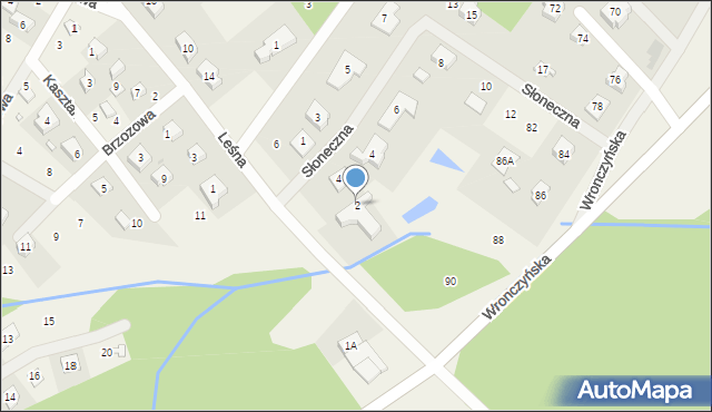 Tuczno, Leśna, 2, mapa Tuczno