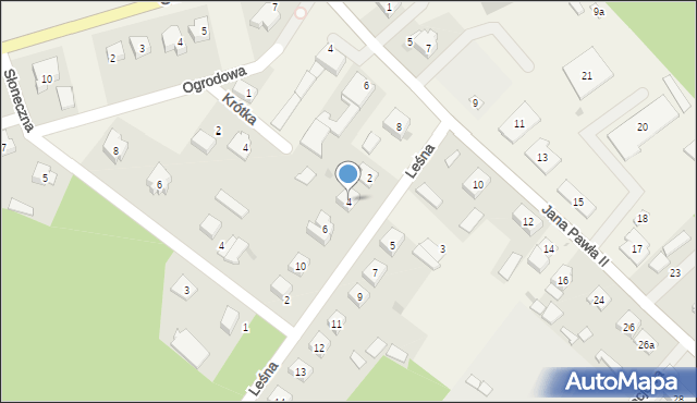 Turośl, Leśna, 4, mapa Turośl