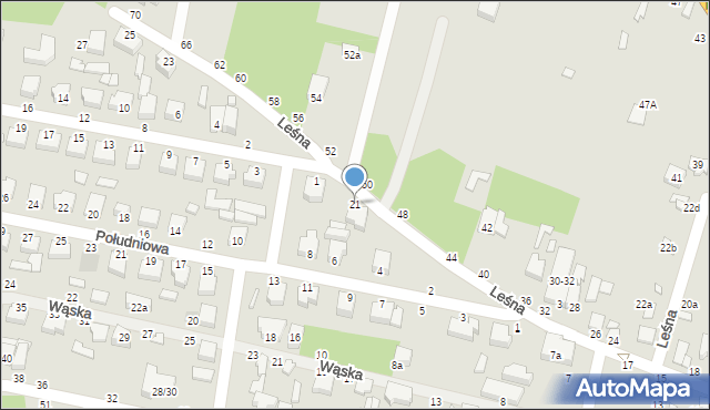 Tuszyn, Leśna, 21, mapa Tuszyn