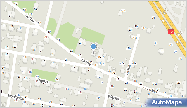 Tuszyn, Leśna, 34-36, mapa Tuszyn