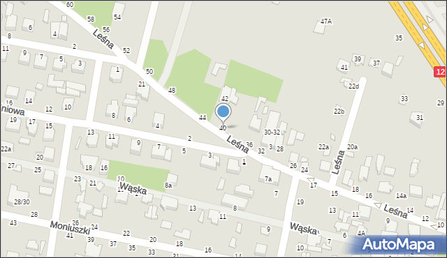 Tuszyn, Leśna, 40, mapa Tuszyn