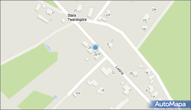 Twardogóra, Leśna, 23, mapa Twardogóra